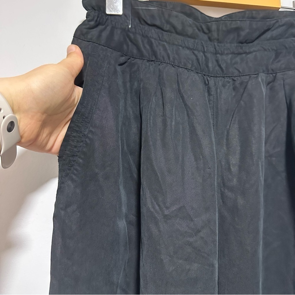 Aritzia Wilfred Casbah Lyocell Paper Bag Waist Ankle Trousers Black Size 2 - Picture 12 of 14